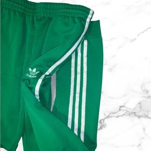 Adidas green track pants